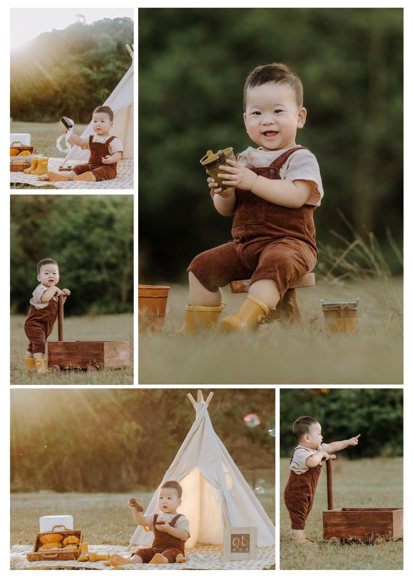 10 concept chụp hình tại nhà cho bé trai năm 2025