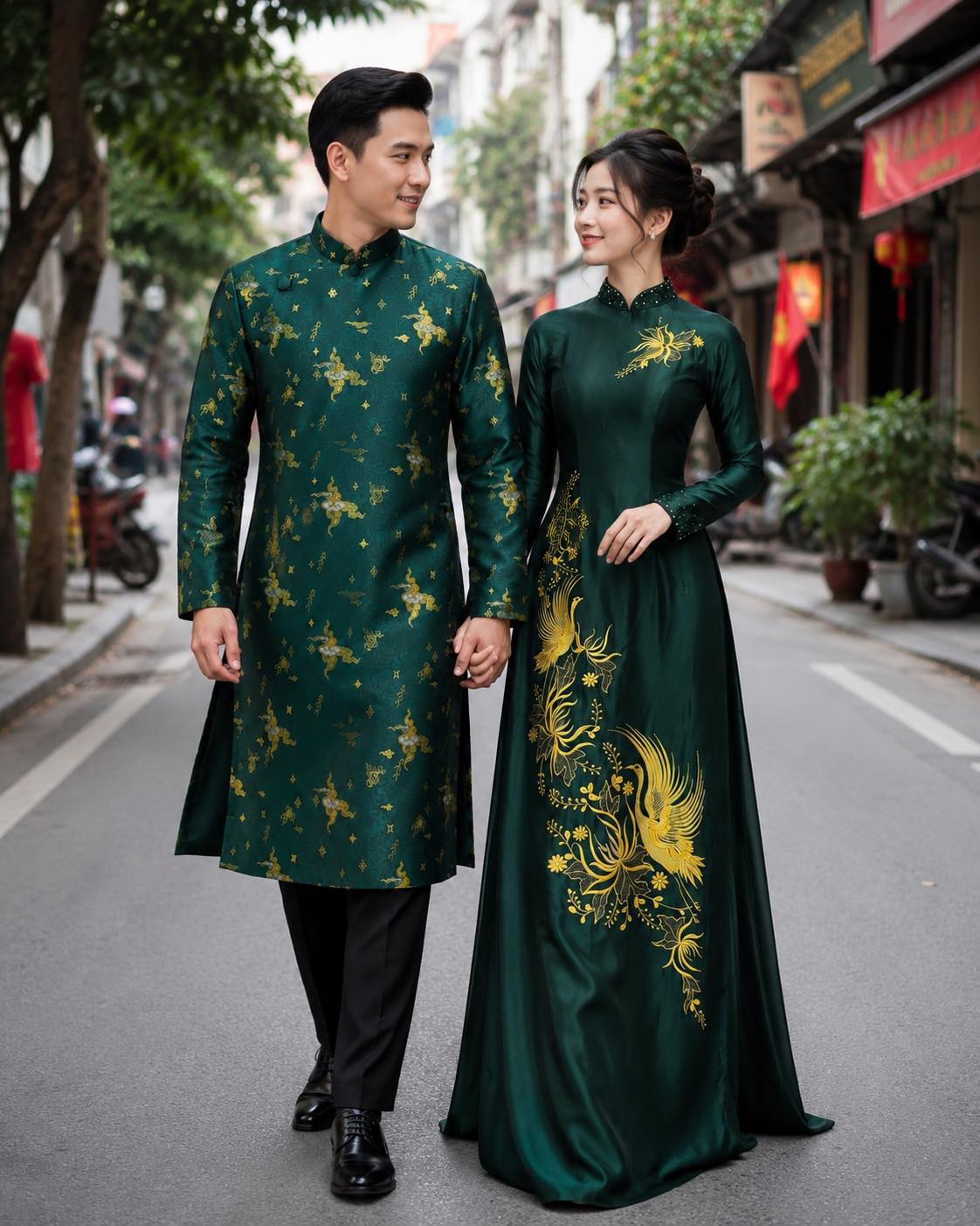 Chụp ảnh couple áo dài